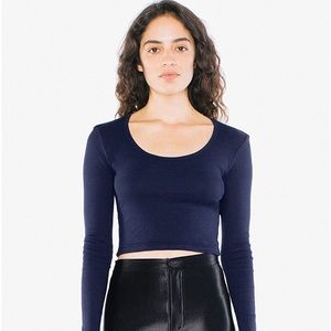 Navy crop top American Apparel